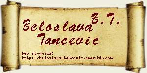 Beloslava Tančević vizit kartica